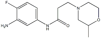 N-(3-amino-4-fluorophenyl)-3-(2-methylmorpholin-4-yl)propanamide Struktur