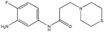 N-(3-amino-4-fluorophenyl)-3-(thiomorpholin-4-yl)propanamide Struktur