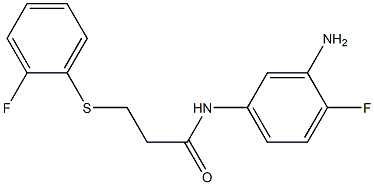 N-(3-amino-4-fluorophenyl)-3-[(2-fluorophenyl)sulfanyl]propanamide Struktur