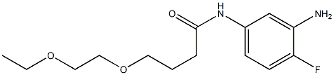 N-(3-amino-4-fluorophenyl)-4-(2-ethoxyethoxy)butanamide Struktur