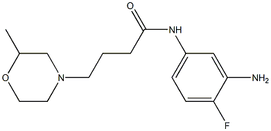 N-(3-amino-4-fluorophenyl)-4-(2-methylmorpholin-4-yl)butanamide Struktur