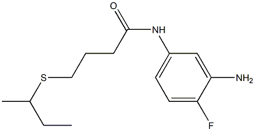 N-(3-amino-4-fluorophenyl)-4-(butan-2-ylsulfanyl)butanamide Struktur