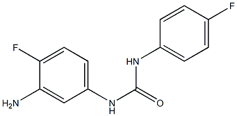 N-(3-amino-4-fluorophenyl)-N'-(4-fluorophenyl)urea Struktur