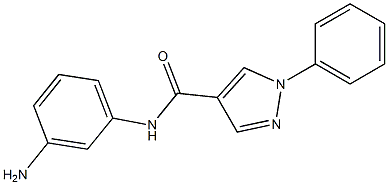 N-(3-aminophenyl)-1-phenyl-1H-pyrazole-4-carboxamide Struktur