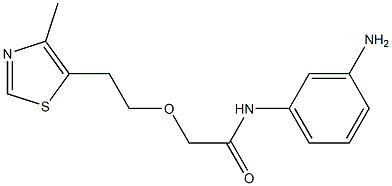 N-(3-aminophenyl)-2-[2-(4-methyl-1,3-thiazol-5-yl)ethoxy]acetamide Struktur