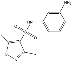 N-(3-aminophenyl)-3,5-dimethyl-1,2-oxazole-4-sulfonamide Struktur