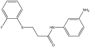 N-(3-aminophenyl)-3-[(2-fluorophenyl)sulfanyl]propanamide Struktur