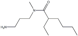 N-(3-aminopropyl)-2-ethyl-N-methylhexanamide Struktur