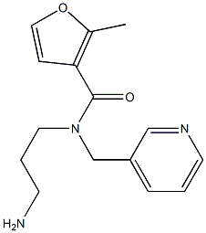 N-(3-aminopropyl)-2-methyl-N-(pyridin-3-ylmethyl)furan-3-carboxamide Struktur