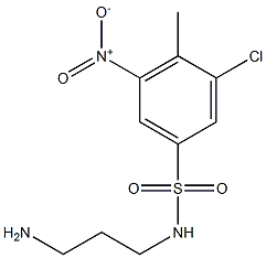 N-(3-aminopropyl)-3-chloro-4-methyl-5-nitrobenzene-1-sulfonamide Struktur