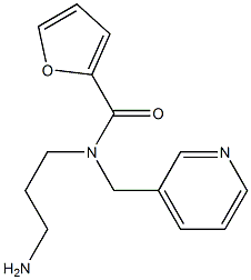 N-(3-aminopropyl)-N-(pyridin-3-ylmethyl)furan-2-carboxamide Struktur