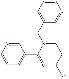 N-(3-aminopropyl)-N-(pyridin-3-ylmethyl)pyridine-3-carboxamide Struktur