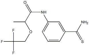 N-(3-carbamothioylphenyl)-2-(2,2,2-trifluoroethoxy)propanamide Struktur