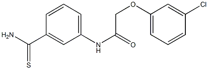 N-(3-carbamothioylphenyl)-2-(3-chlorophenoxy)acetamide Struktur