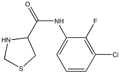 N-(3-chloro-2-fluorophenyl)-1,3-thiazolidine-4-carboxamide Struktur