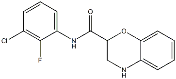 N-(3-chloro-2-fluorophenyl)-3,4-dihydro-2H-1,4-benzoxazine-2-carboxamide Struktur