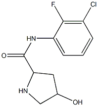 N-(3-chloro-2-fluorophenyl)-4-hydroxypyrrolidine-2-carboxamide Struktur