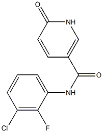 N-(3-chloro-2-fluorophenyl)-6-oxo-1,6-dihydropyridine-3-carboxamide Struktur