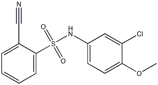 N-(3-chloro-4-methoxyphenyl)-2-cyanobenzene-1-sulfonamide Struktur