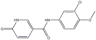 N-(3-chloro-4-methoxyphenyl)-6-oxo-1,6-dihydropyridine-3-carboxamide Struktur