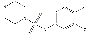 N-(3-chloro-4-methylphenyl)piperazine-1-sulfonamide Struktur