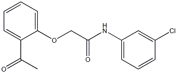 N-(3-chlorophenyl)-2-(2-acetylphenoxy)acetamide Struktur