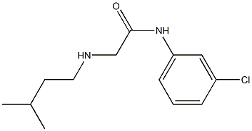 N-(3-chlorophenyl)-2-[(3-methylbutyl)amino]acetamide Struktur