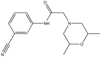 N-(3-cyanophenyl)-2-(2,6-dimethylmorpholin-4-yl)acetamide Struktur