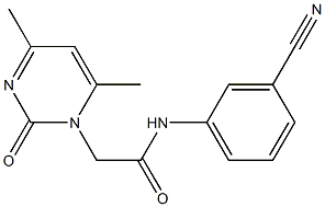 N-(3-cyanophenyl)-2-(4,6-dimethyl-2-oxo-1,2-dihydropyrimidin-1-yl)acetamide Struktur