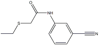 N-(3-cyanophenyl)-2-(ethylsulfanyl)acetamide Struktur