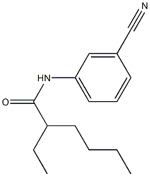 N-(3-cyanophenyl)-2-ethylhexanamide Struktur