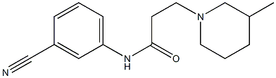 N-(3-cyanophenyl)-3-(3-methylpiperidin-1-yl)propanamide Struktur