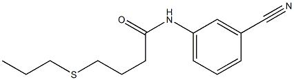 N-(3-cyanophenyl)-4-(propylsulfanyl)butanamide Struktur