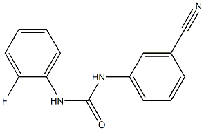 N-(3-cyanophenyl)-N'-(2-fluorophenyl)urea Struktur