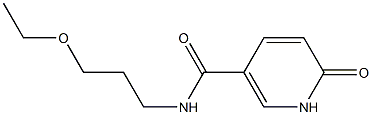 N-(3-ethoxypropyl)-6-oxo-1,6-dihydropyridine-3-carboxamide Struktur