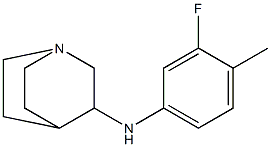 N-(3-fluoro-4-methylphenyl)-1-azabicyclo[2.2.2]octan-3-amine Struktur