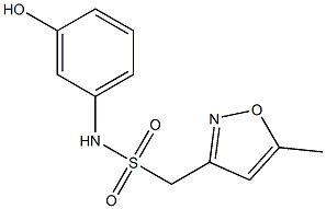 N-(3-hydroxyphenyl)-1-(5-methyl-1,2-oxazol-3-yl)methanesulfonamide Struktur