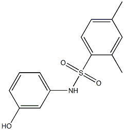 N-(3-hydroxyphenyl)-2,4-dimethylbenzene-1-sulfonamide Struktur