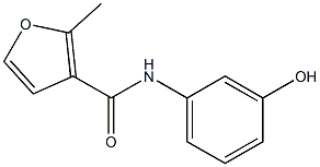 N-(3-hydroxyphenyl)-2-methylfuran-3-carboxamide Struktur