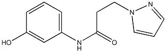 N-(3-hydroxyphenyl)-3-(1H-pyrazol-1-yl)propanamide Struktur