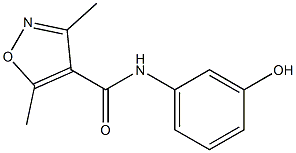 N-(3-hydroxyphenyl)-3,5-dimethyl-1,2-oxazole-4-carboxamide Struktur