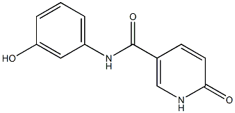 N-(3-hydroxyphenyl)-6-oxo-1,6-dihydropyridine-3-carboxamide Struktur