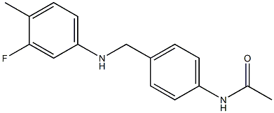 N-(4-{[(3-fluoro-4-methylphenyl)amino]methyl}phenyl)acetamide Struktur