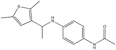 N-(4-{[1-(2,5-dimethylthiophen-3-yl)ethyl]amino}phenyl)acetamide Struktur