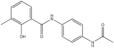 N-(4-acetamidophenyl)-2-hydroxy-3-methylbenzamide Struktur