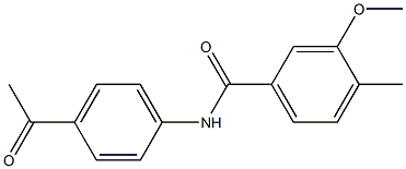 N-(4-acetylphenyl)-3-methoxy-4-methylbenzamide Struktur