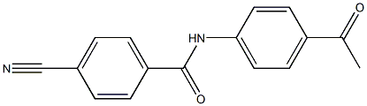 N-(4-acetylphenyl)-4-cyanobenzamide Struktur