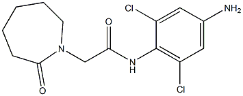 N-(4-amino-2,6-dichlorophenyl)-2-(2-oxoazepan-1-yl)acetamide Struktur