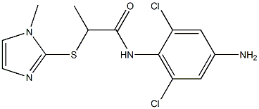 N-(4-amino-2,6-dichlorophenyl)-2-[(1-methyl-1H-imidazol-2-yl)sulfanyl]propanamide Struktur