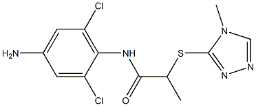 N-(4-amino-2,6-dichlorophenyl)-2-[(4-methyl-4H-1,2,4-triazol-3-yl)sulfanyl]propanamide Struktur